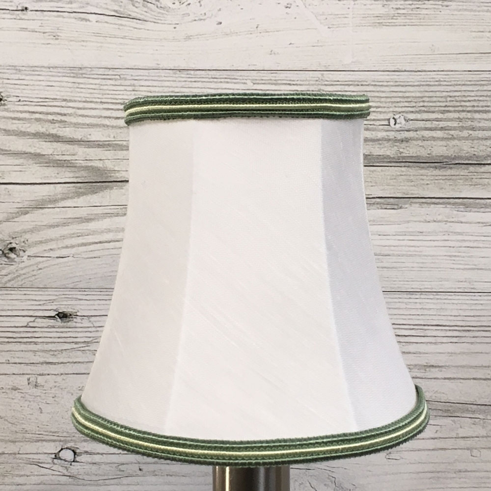 Bowed Candle Shade White & Green